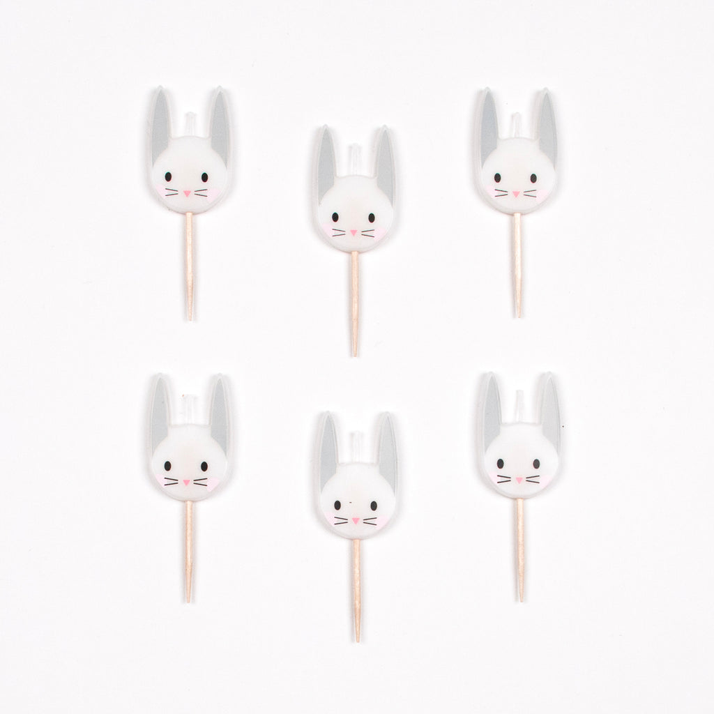 Deco De Fete 6 Bougies Mini Lapin My Little Day