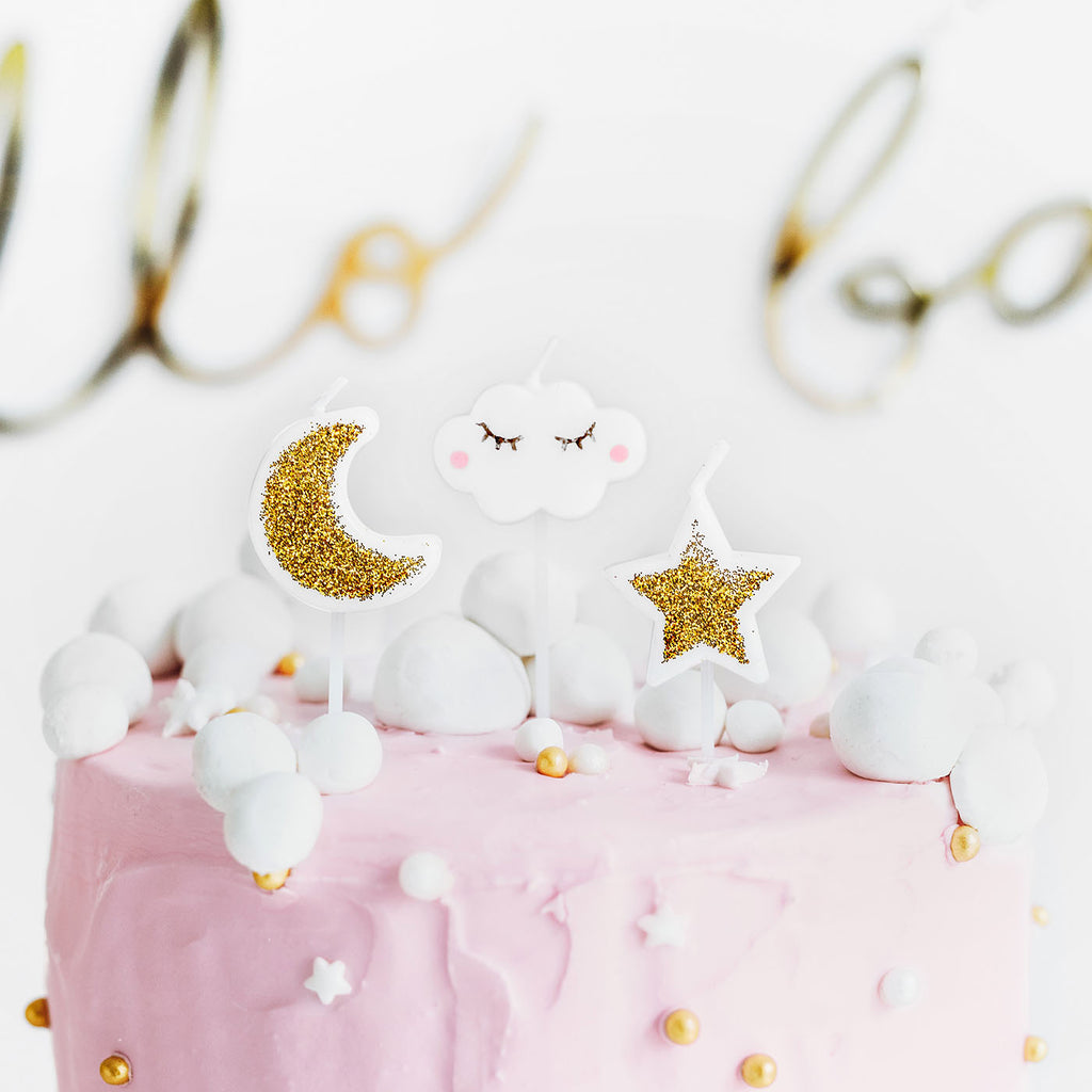 Bougies Lunes Et Etoiles Pour Deco Gateau Anniversaire Enfant Feerique My Little Day