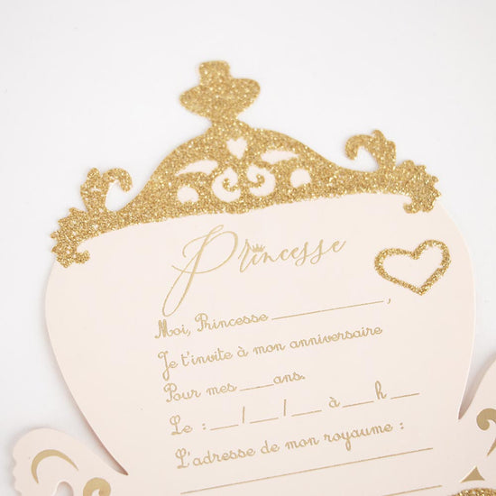 Cartes D Invitation Carrosse De Princesse Pour Anniversaire Fille Theme Princesse