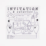 Papeterie Cartons D Invitation A Colorier Anniversaire Enfant My Little Day