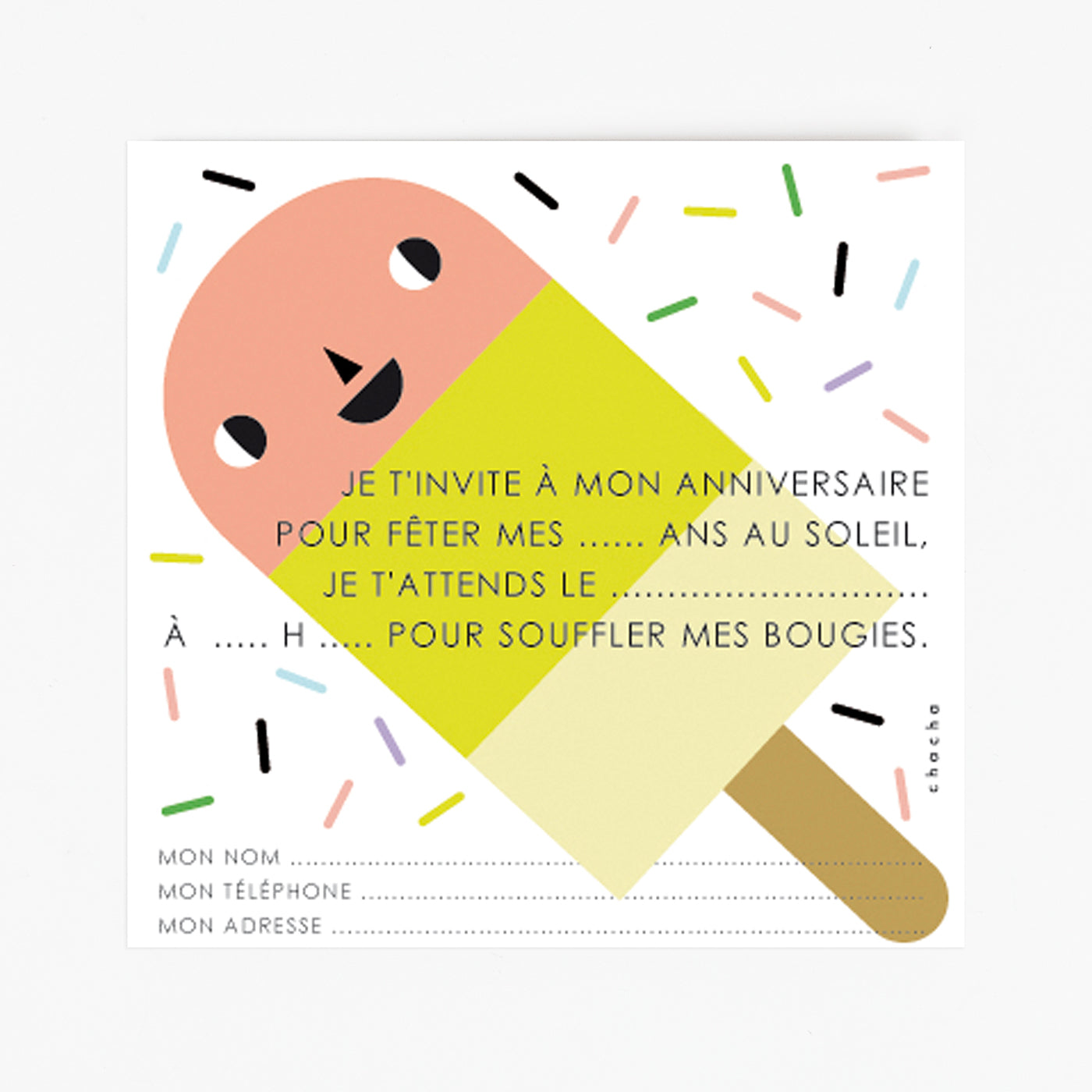 Papeterie Cartons D Invitation Glace Anniversaire Enfant My Little Day