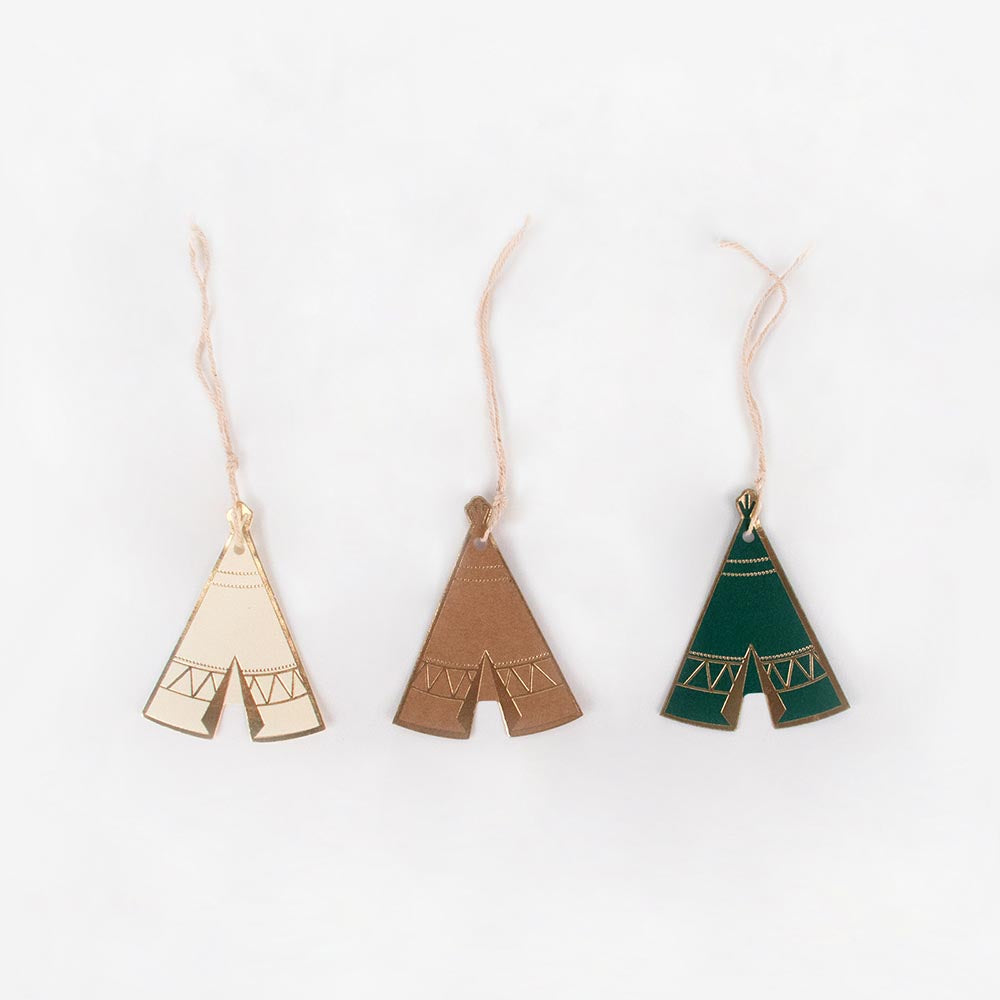 Emballage Cadeau Gift 8 Etiquettes Cadeaux Tipi Indien My Little Day