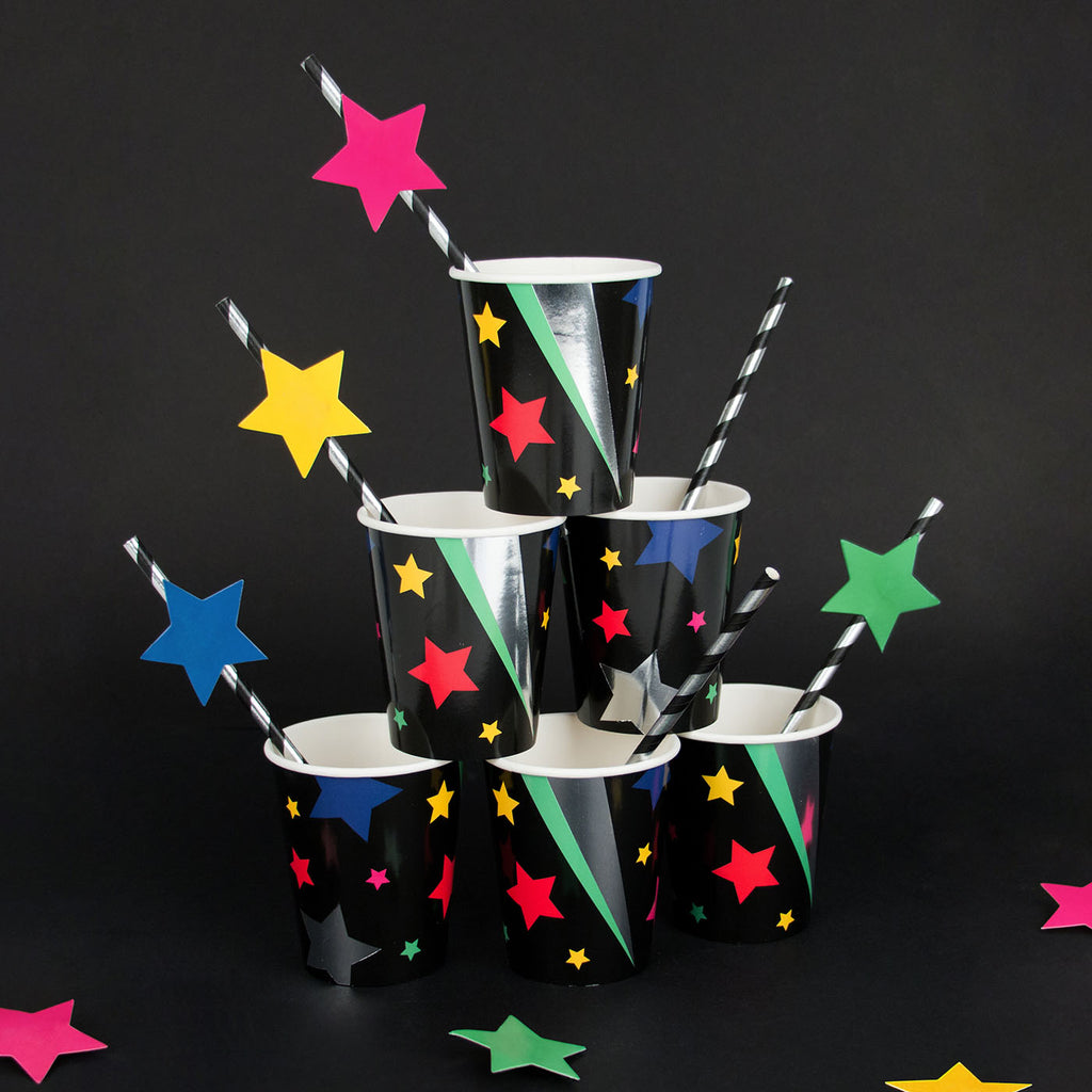 Decoration De Table 8 Gobelets Etoiles Disco Anniversaire Enfant My Little Day