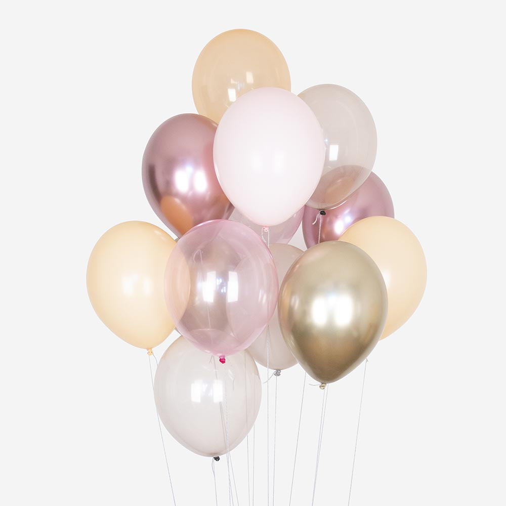 Globo de látex biodegradable: 10 globos rosa pastel - decoración de fiesta  de cumpleaños