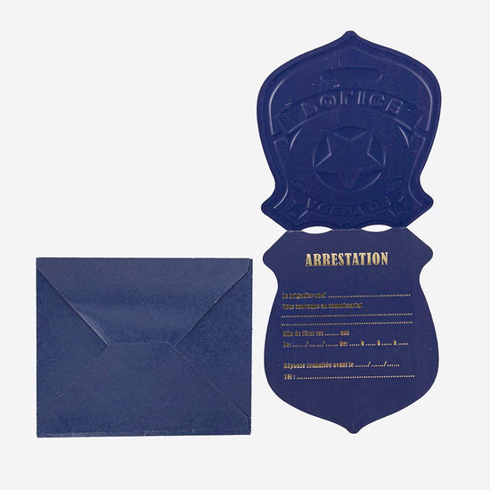 Cartons D Invitation Anniversaire Badge De Police