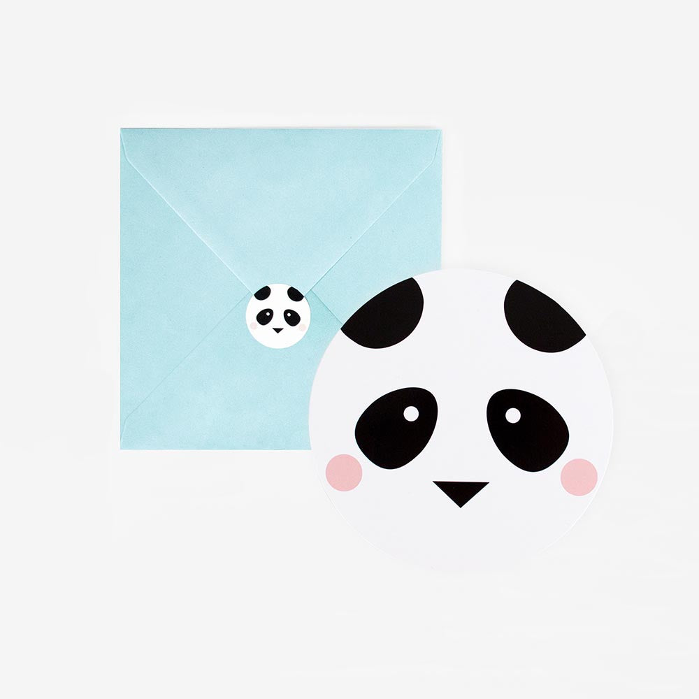 Papeterie 8 Invitations Mini Panda My Little Day