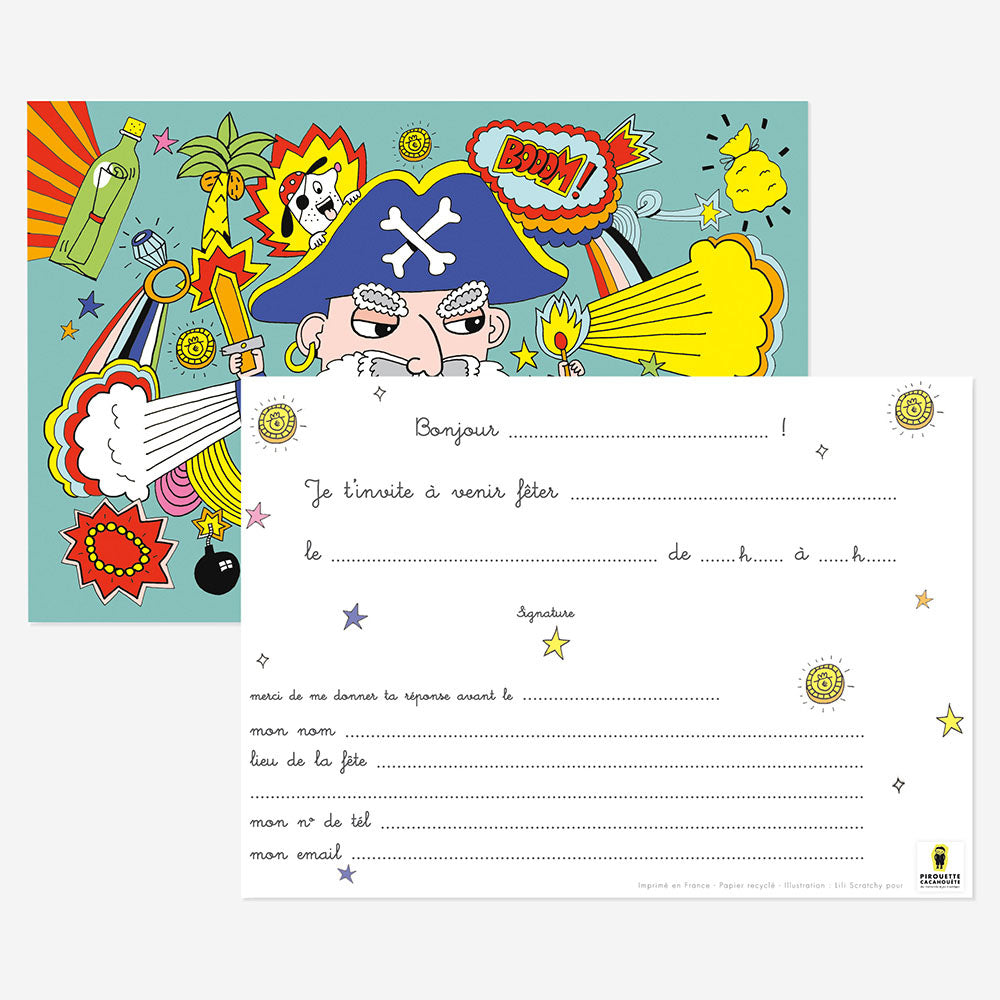 Carte Invitation Anniversaire Pirate Pour Anniversaire Enfant