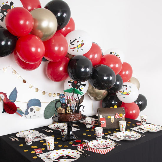 atractivo bronce Acorazado Kit fiesta cumpleaños pirata - Decoración cumpleaños infantil y fiestas