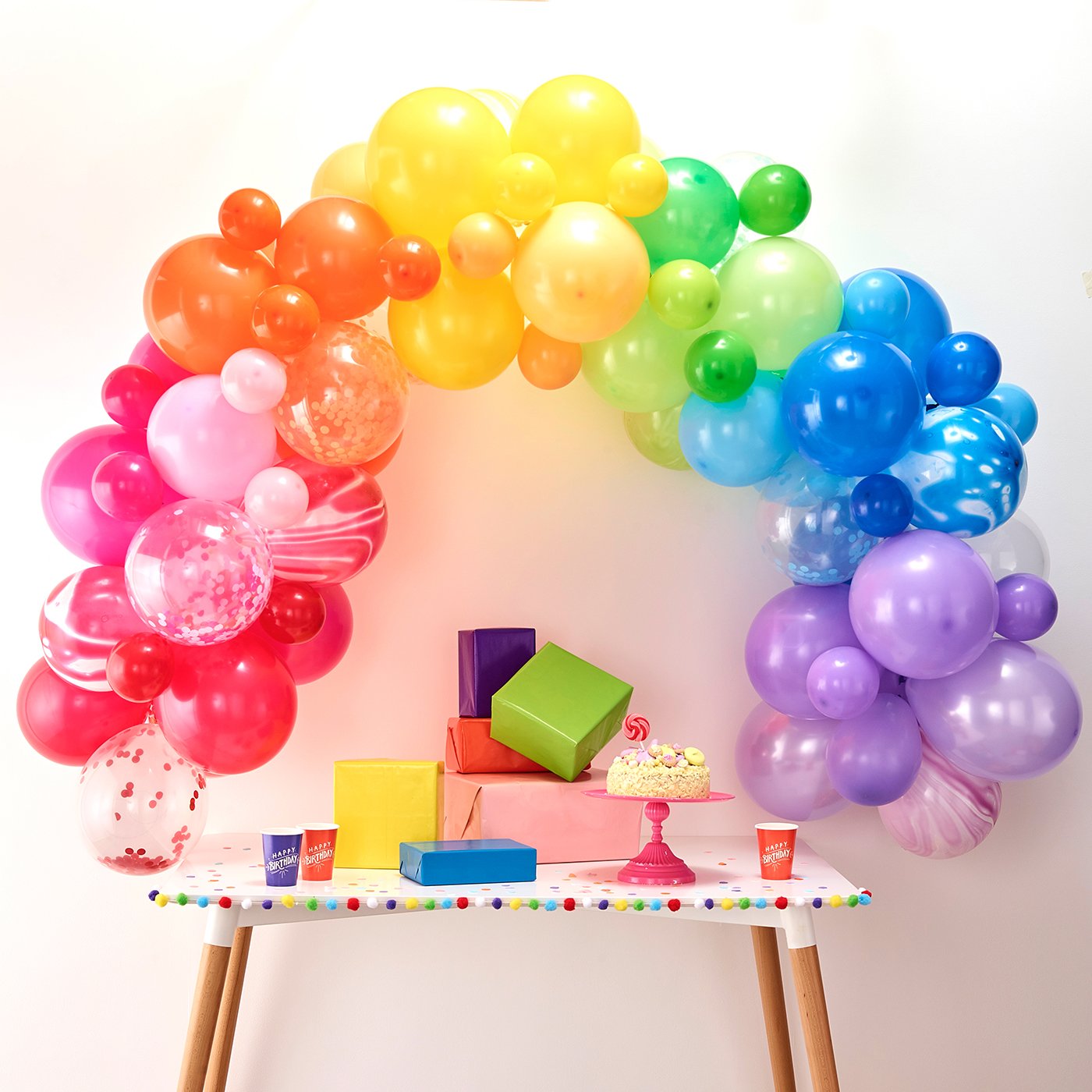 Festive Decoration An Arch Kit Of 85 Balloons Arc En Ciel