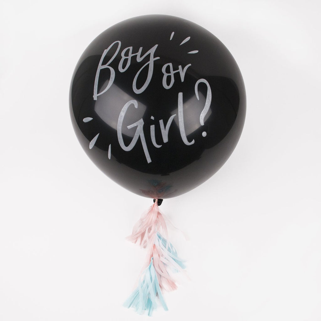 Ballon De Baudruche Gender Reveal Ballons Imprimes Et Confettis Fille Ou Garcon Decoration Baby Shower My Little Day