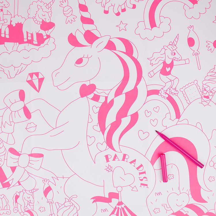 OMY giant unicorn poster: unicorn birthday activity or girl's birthday