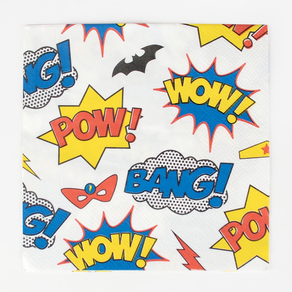 Serviettes Super Heros Pour Deco Table Anniversaire Enfant My Little Day