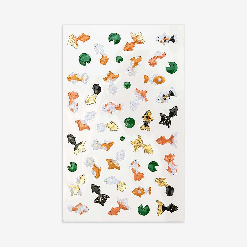 Stickers Gel Carpe Koi Comme Petit Cadeau Anniversaire Enafant My Little Day