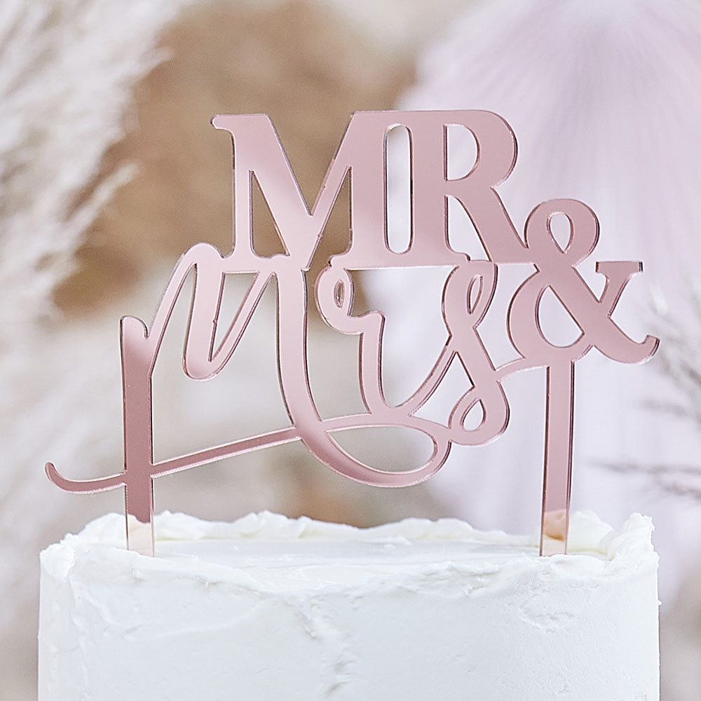 Toppers Rose Monsier Et Madame Deco Piece Montee De Mariage My Little Day