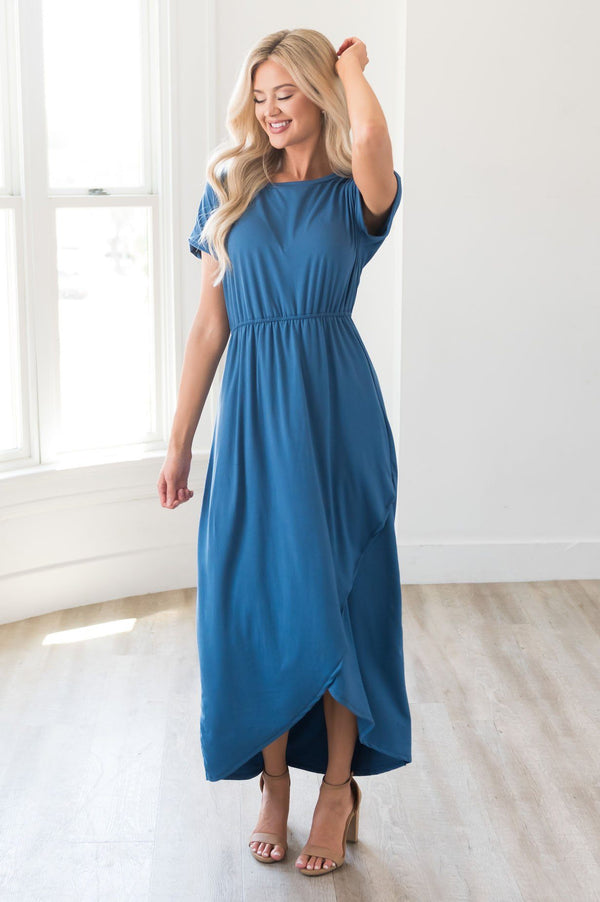 The Asya Modest Petal Skirt Dress - NeeSee's Dresses