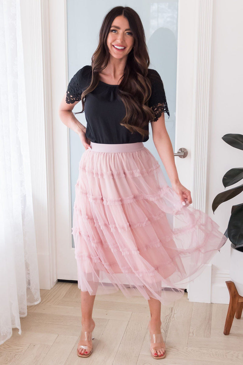 Faithful Love Modest Tulle Skirt - NeeSee's Dresses