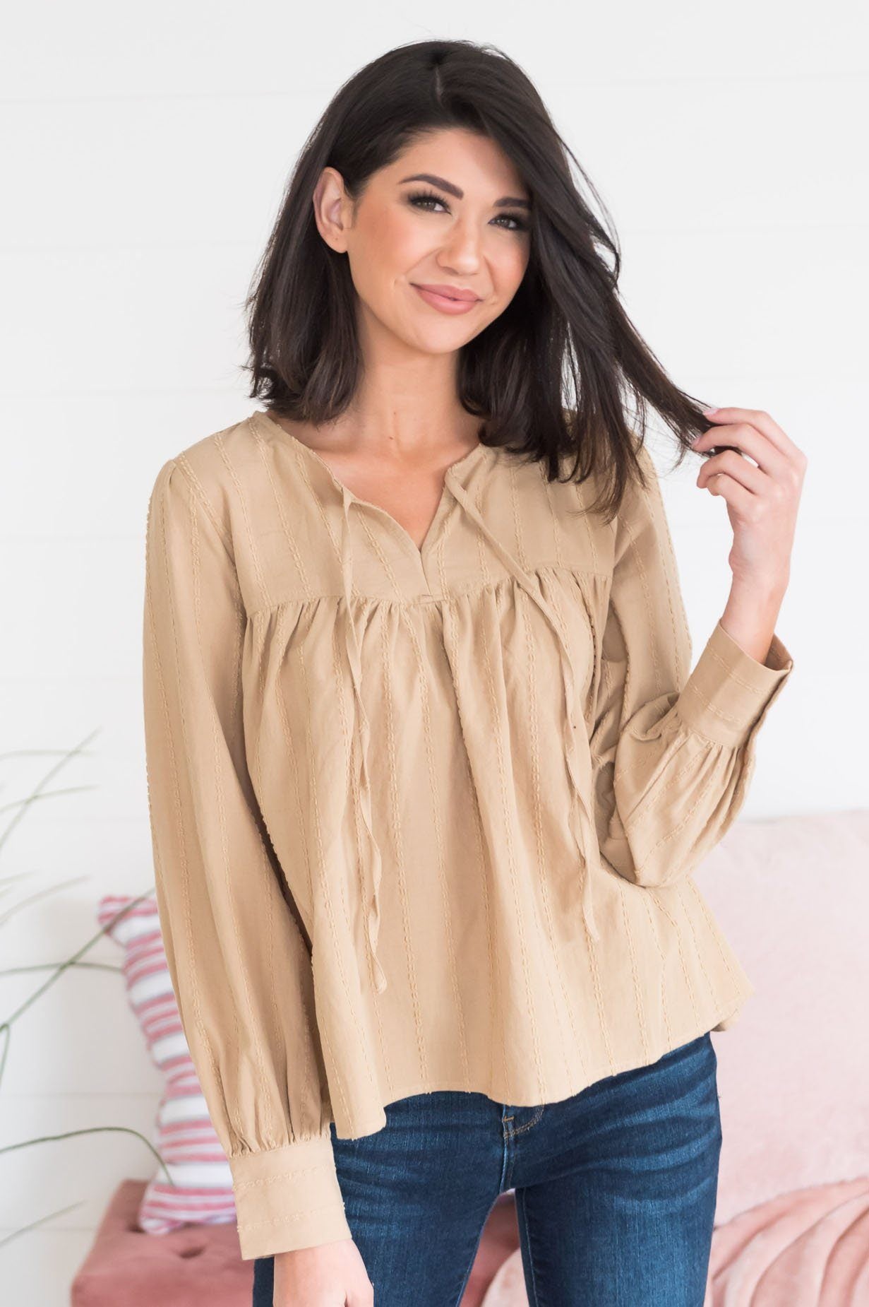 All the Feels Modest Blouse