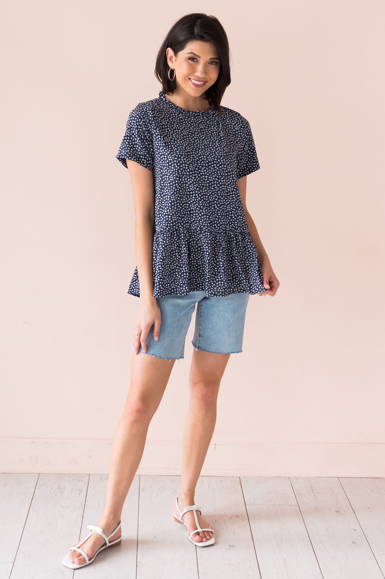 Breezy And Beautiful Modest Peplum Top