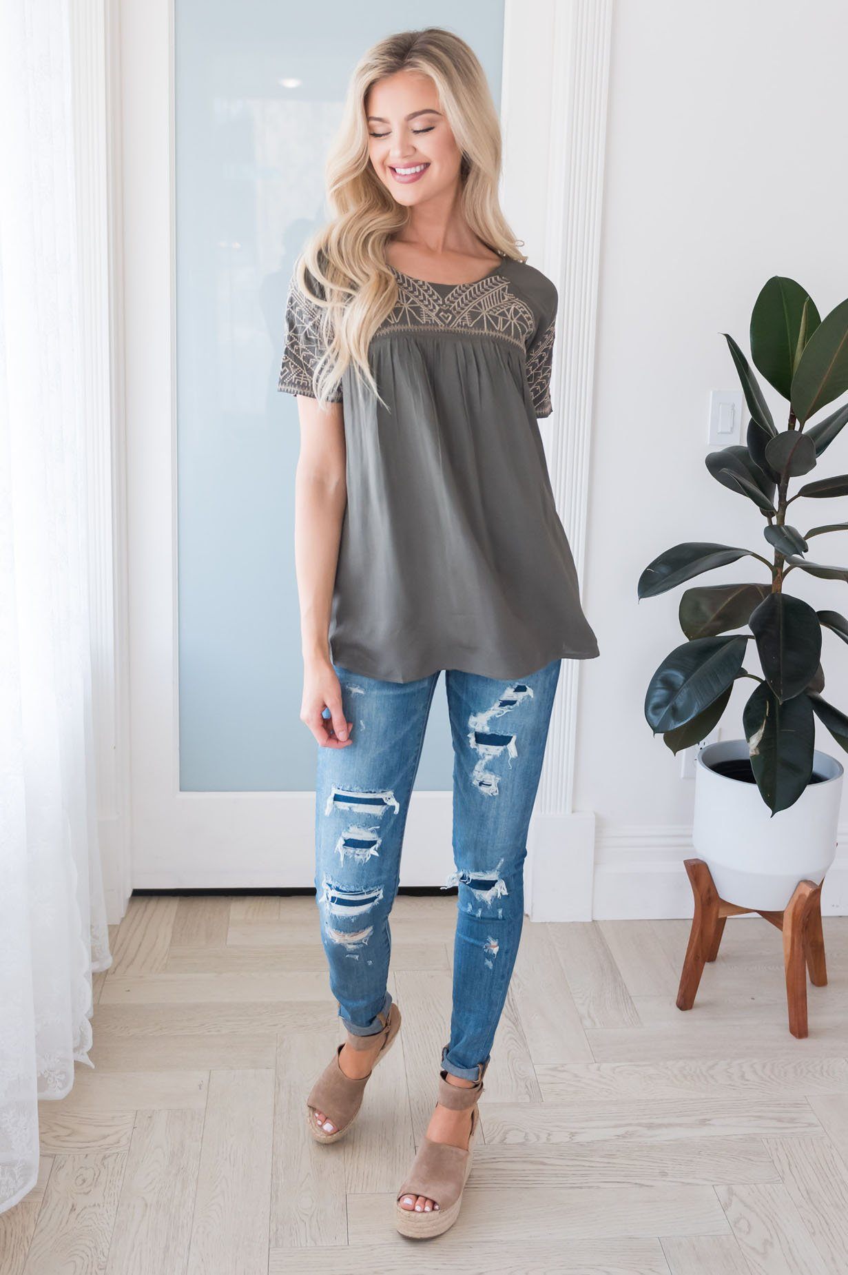 Adoring Love Modest Blouse