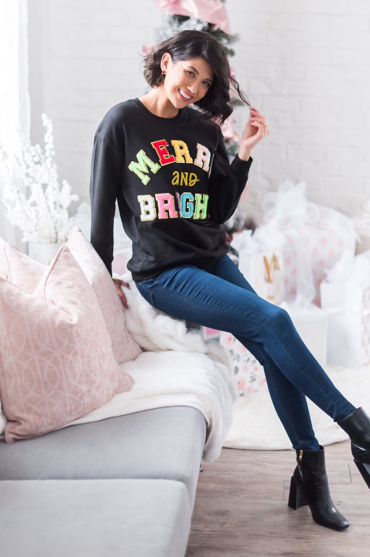 All Is Merry & Bright Modest Sweatshirt