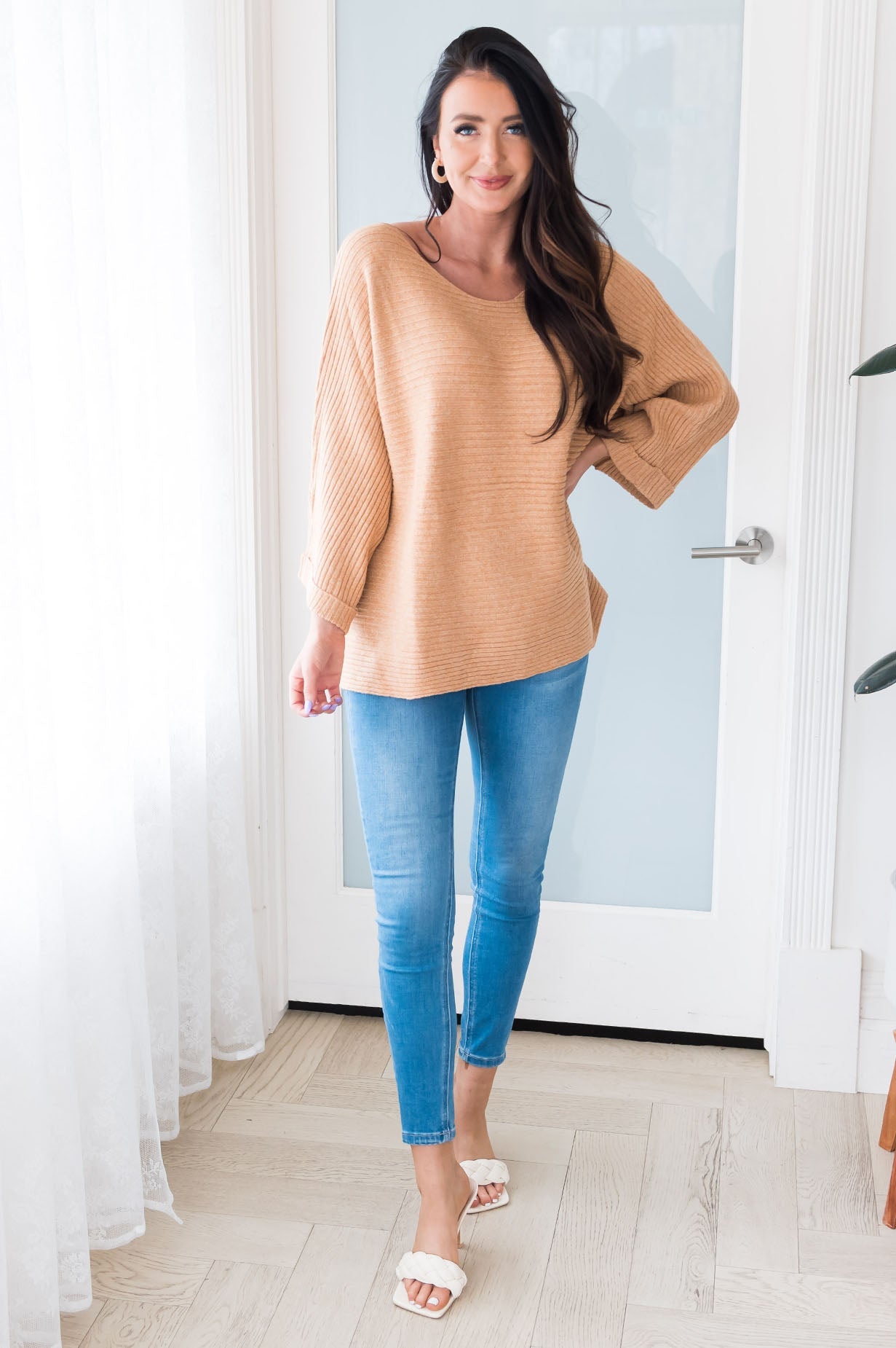 Breezy and Beautiful Modest Ribbed Sweater