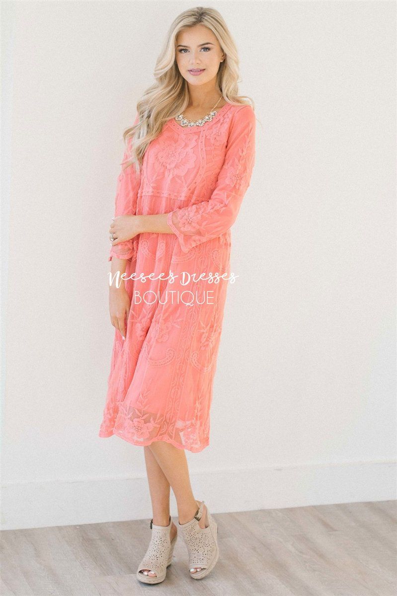 coral dresses online