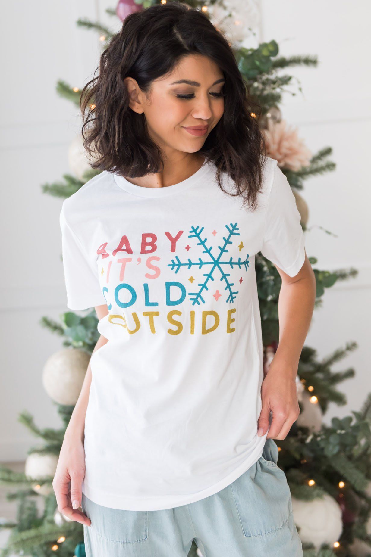 Baby its cold Outside Modest Tee