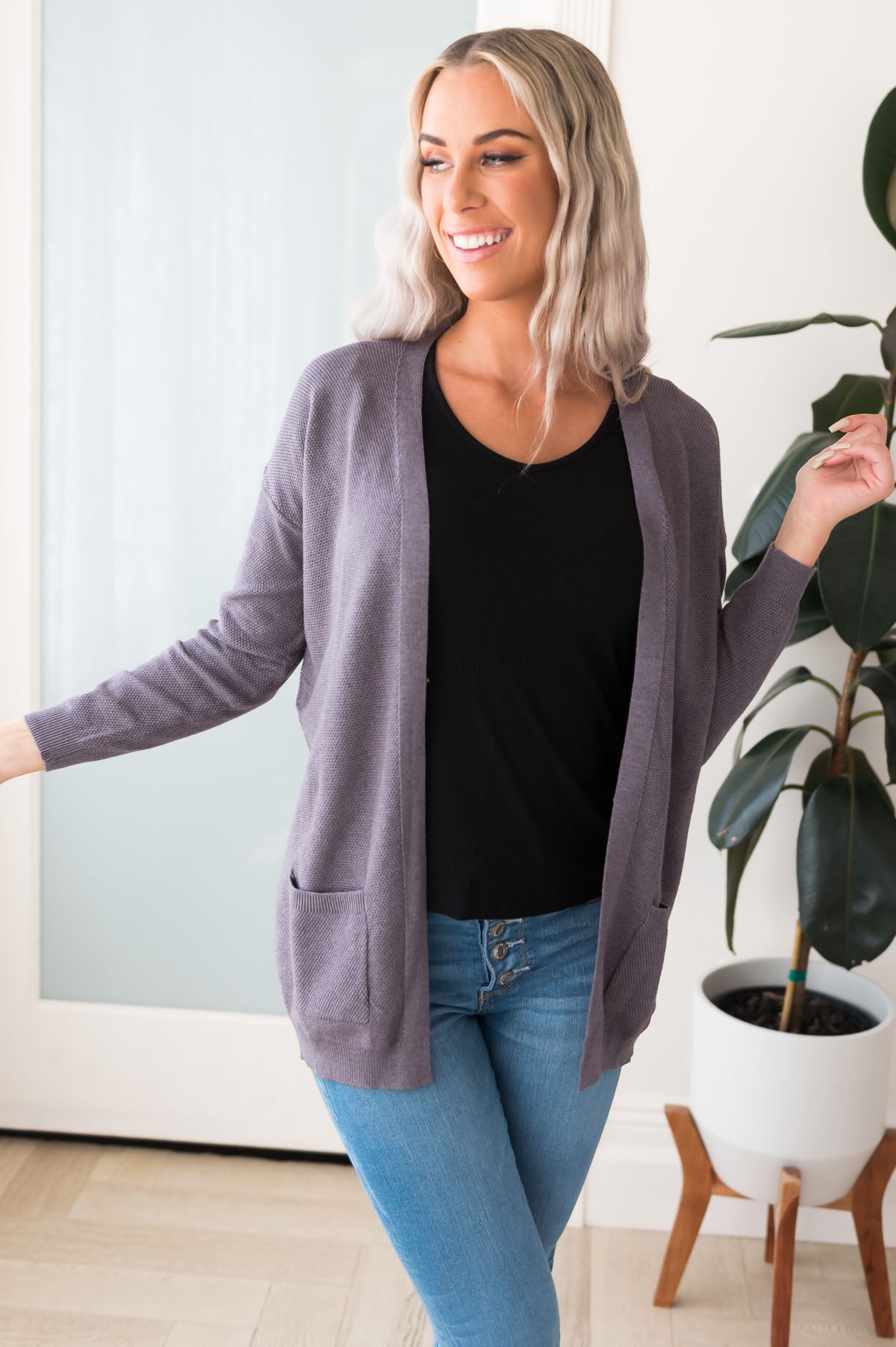 Casually Cool Modest Pocket Cardigan