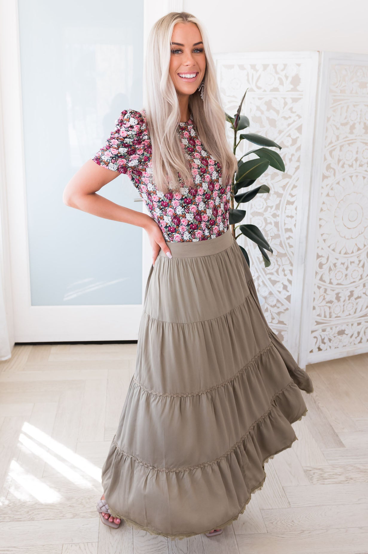 Bright Future Ahead Modest Maxi Skirt