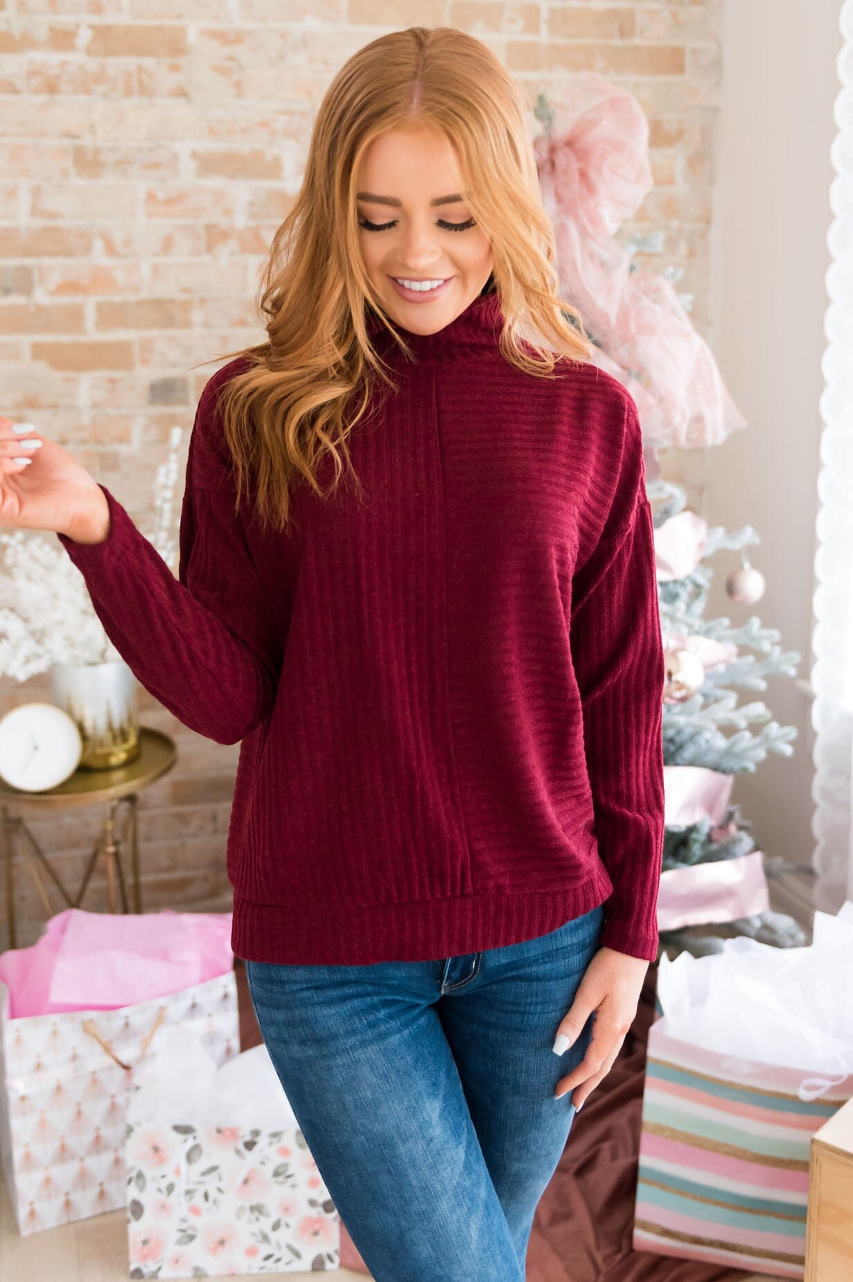 Meet Me By The Campfire Modest Sweater
