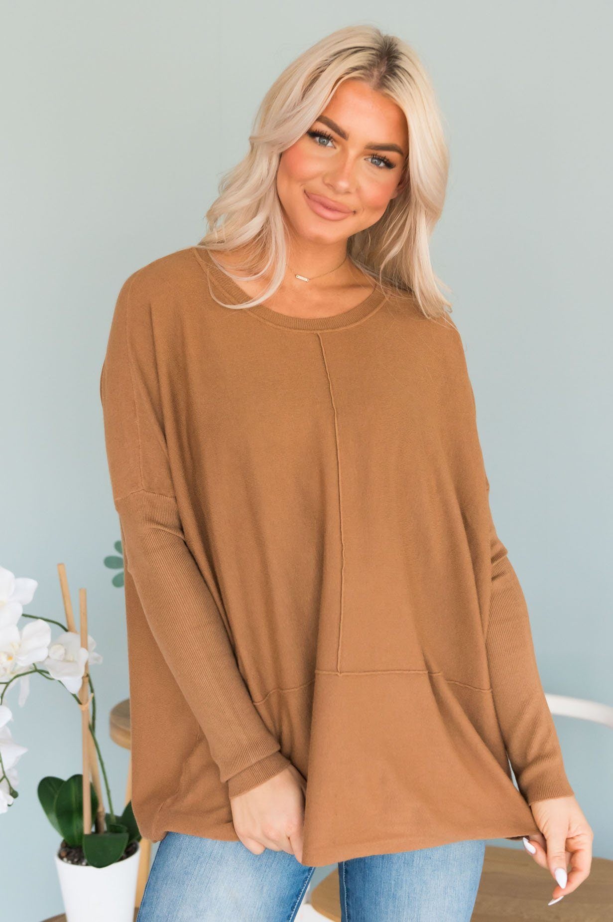 Crazy About You Modest Sweater