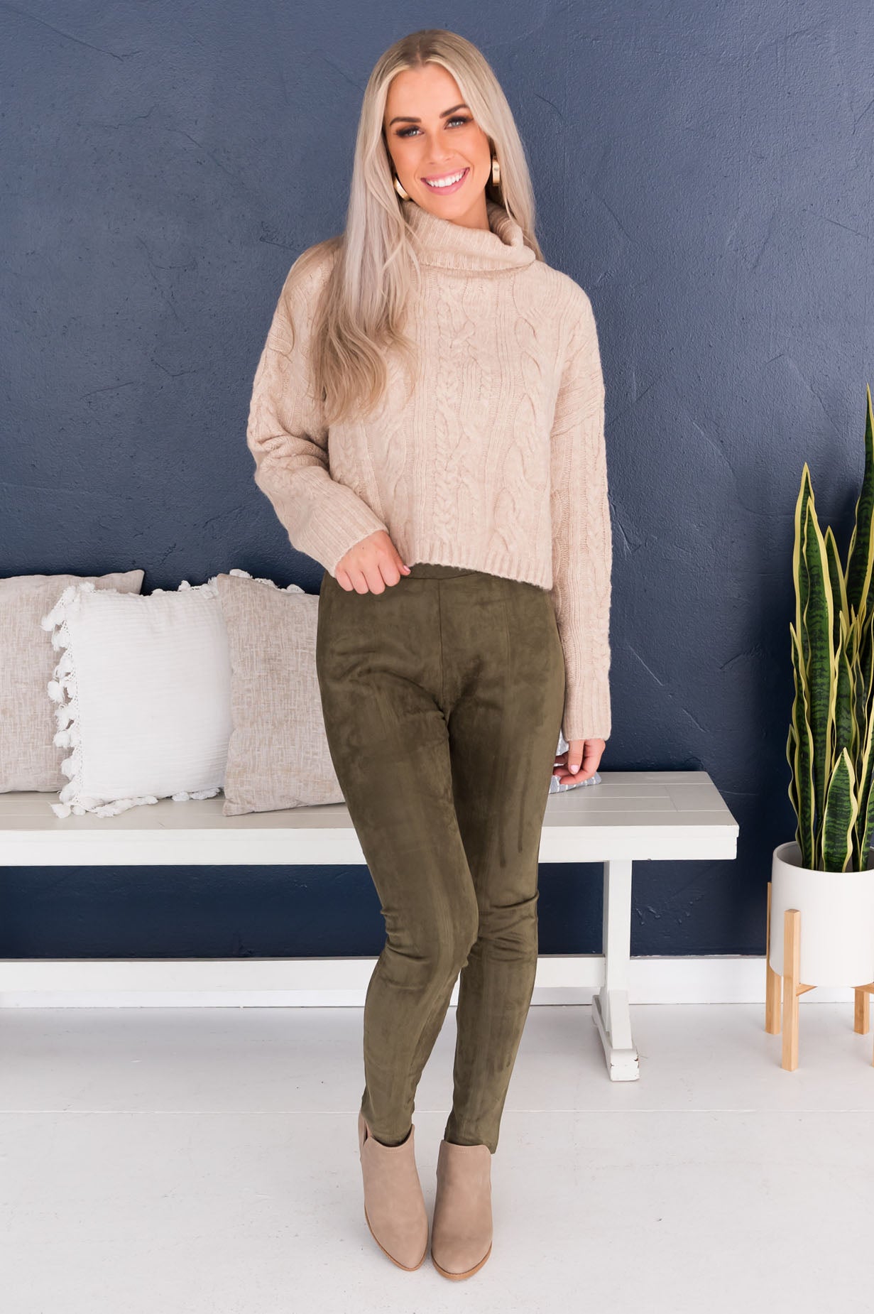 Fall Fashion Faux Suede Leggings