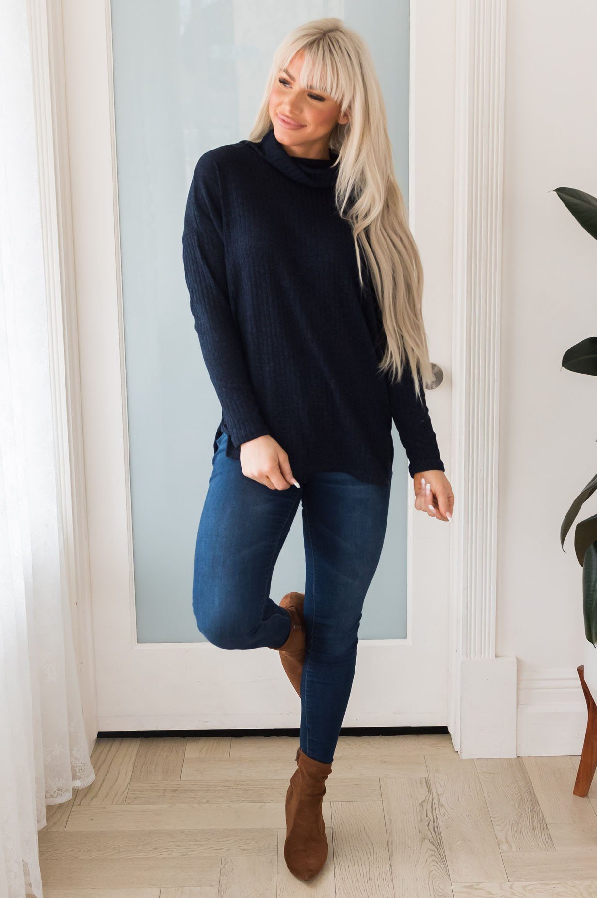 Cozy Basic Modest Turtleneck