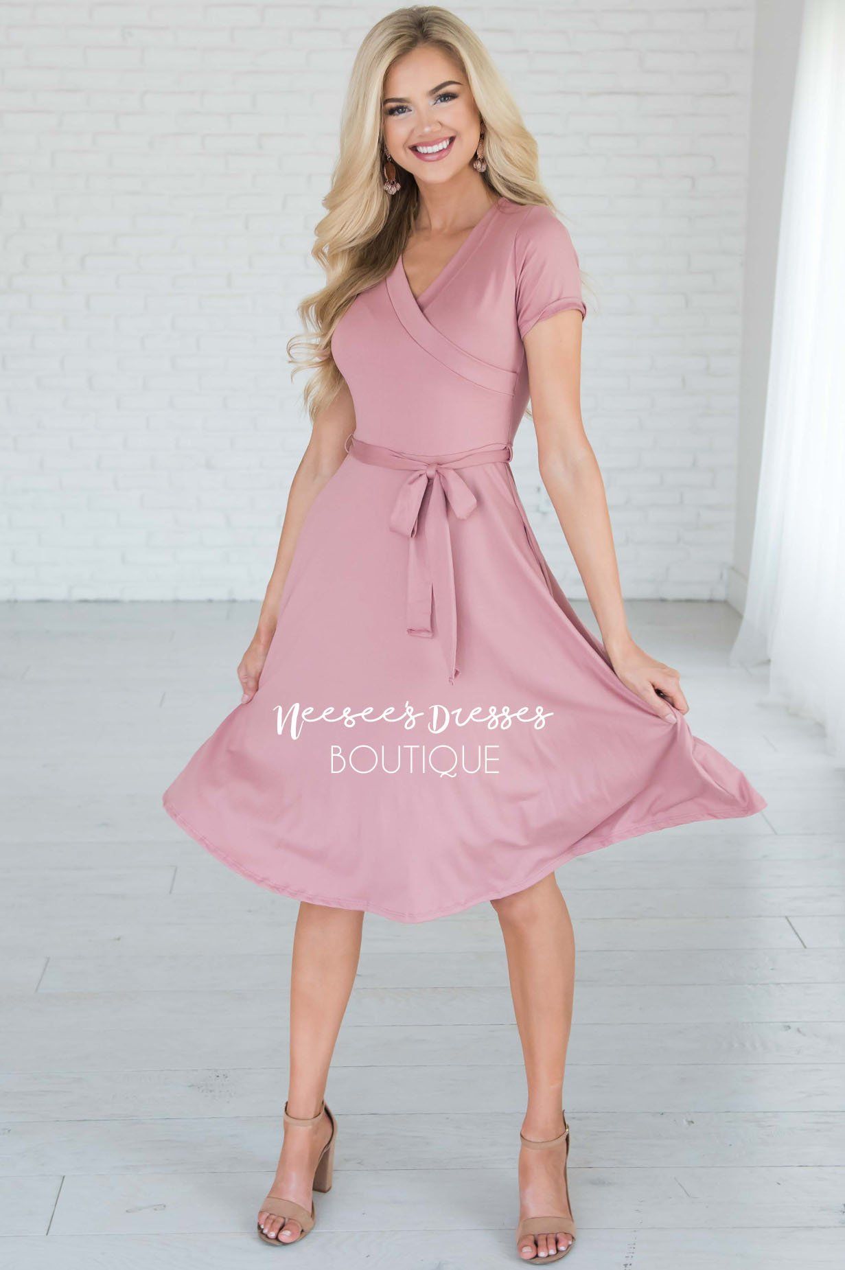 dusty rose summer dress