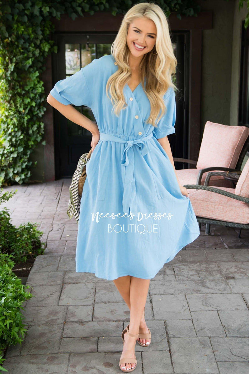 Carolina Blue Modest Dress | Best and Affordable Modest Boutique | Cute ...