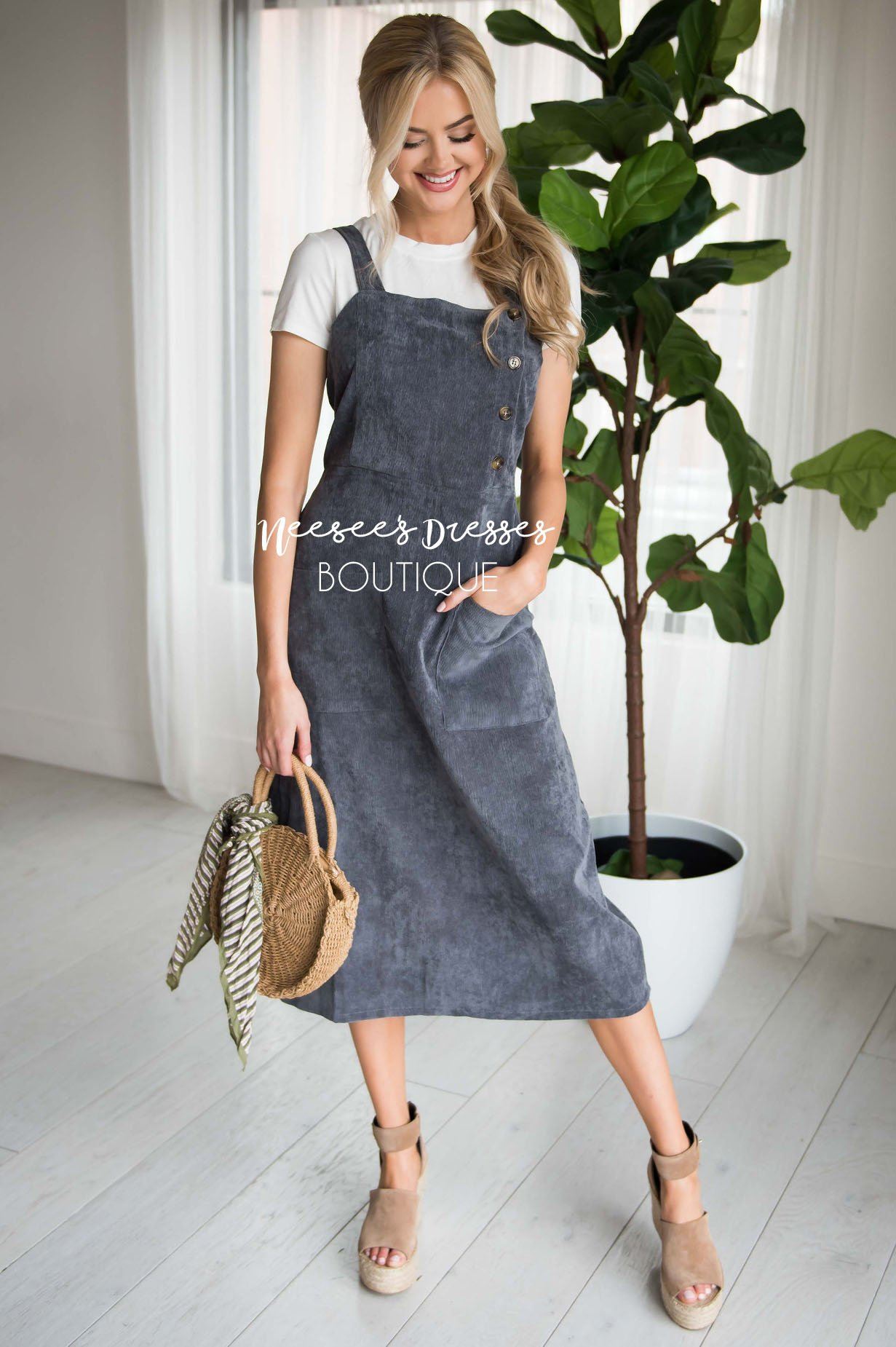 overall dress modest