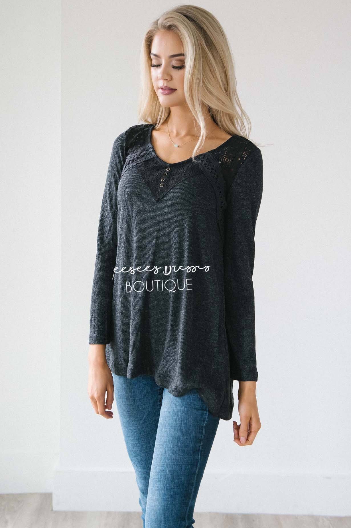 lace thermal tops