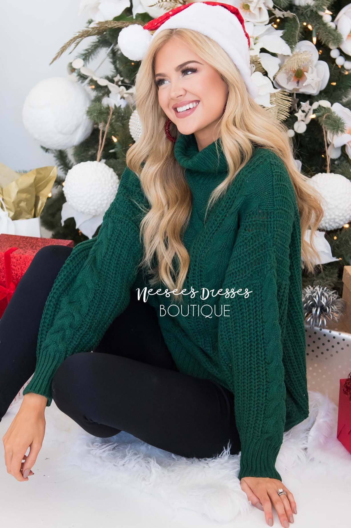 Blessed Heart Cable Knit Sweater