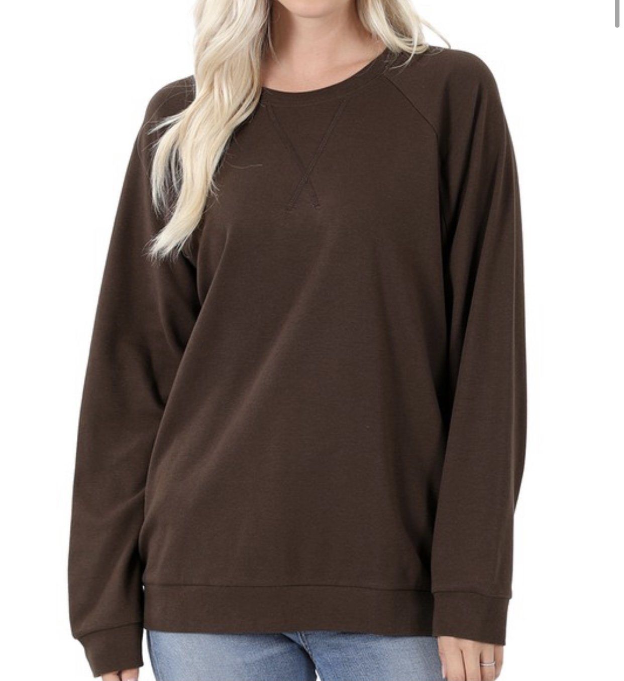 Casual Chilling Modest Crewneck