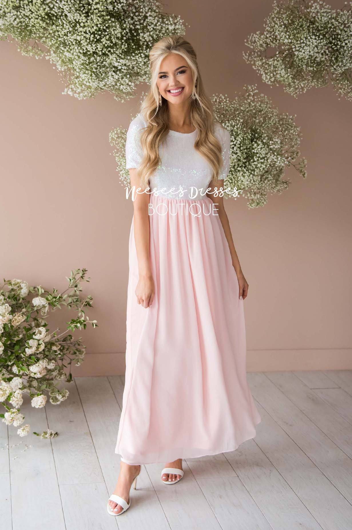 baby pink day dress