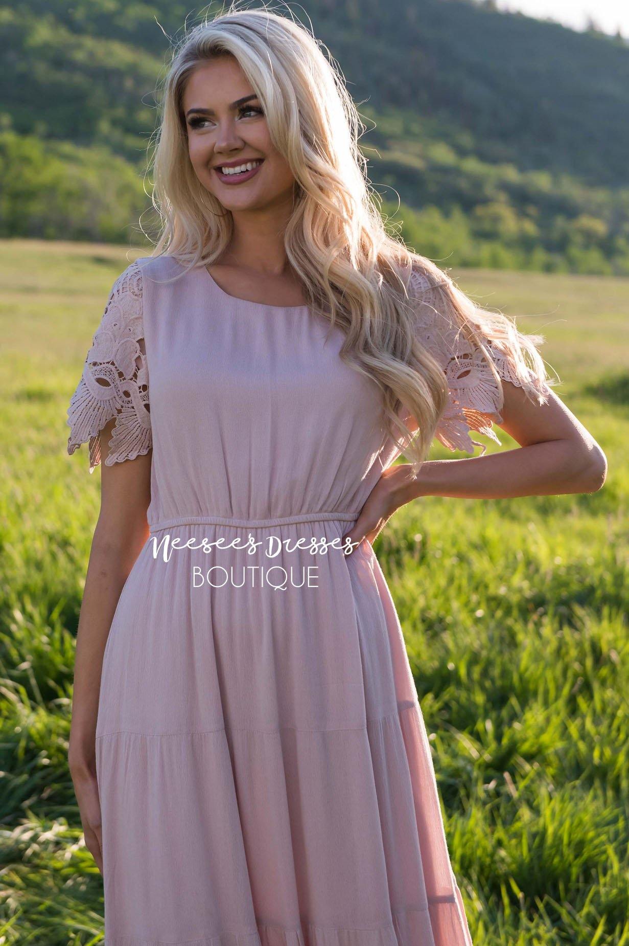 Blush Pink Modest Dress | Best and Affordable Modest Boutique | Cute ...