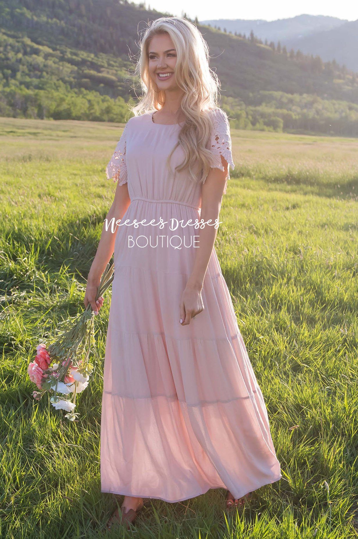 Blush Pink Modest Dress | Best and Affordable Modest Boutique | Cute ...