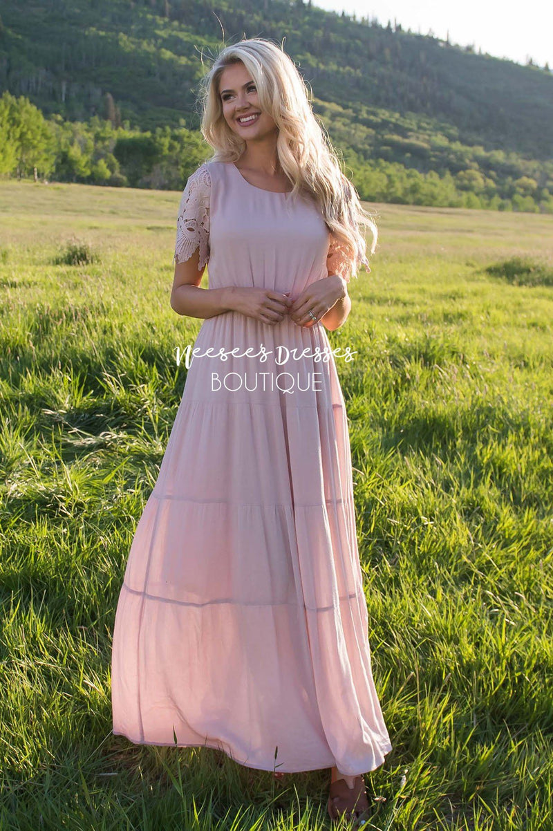 Blush Pink Modest Dress | Best and Affordable Modest Boutique | Cute ...