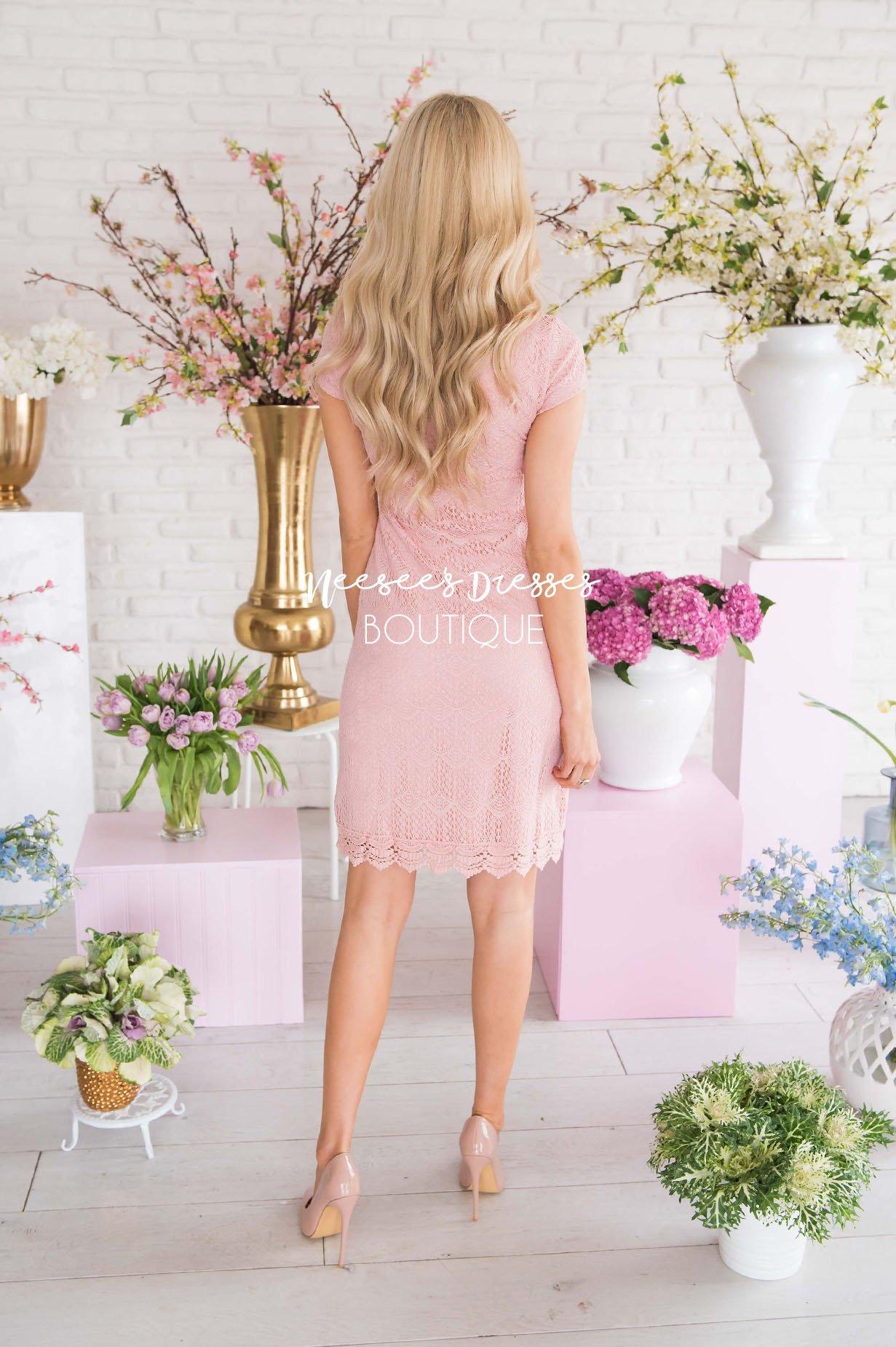 Pink Lace Modest Dress | Best and Affordable Modest Boutique | Cute ...