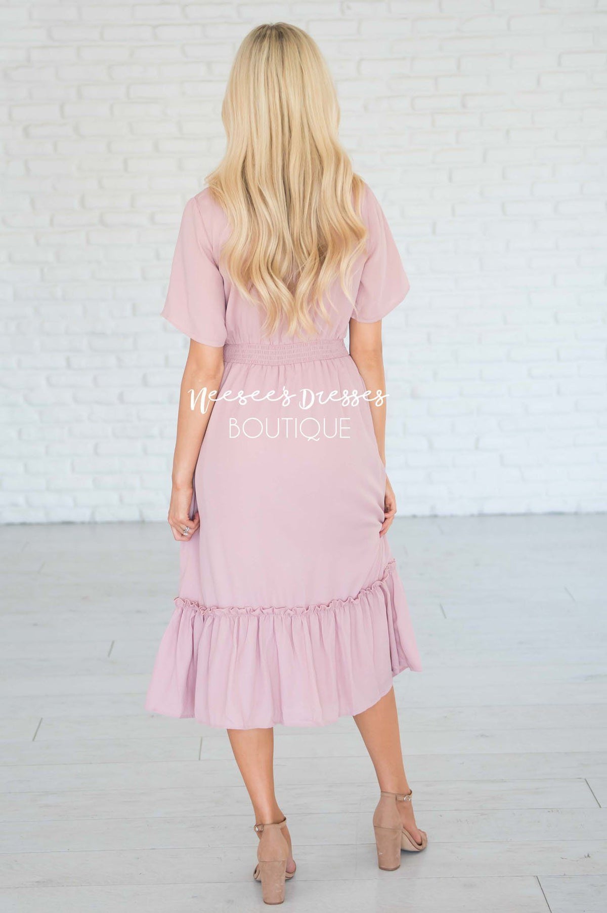 Pink Smockwaist Modest Church Dress | Best and Affordable Modest ...