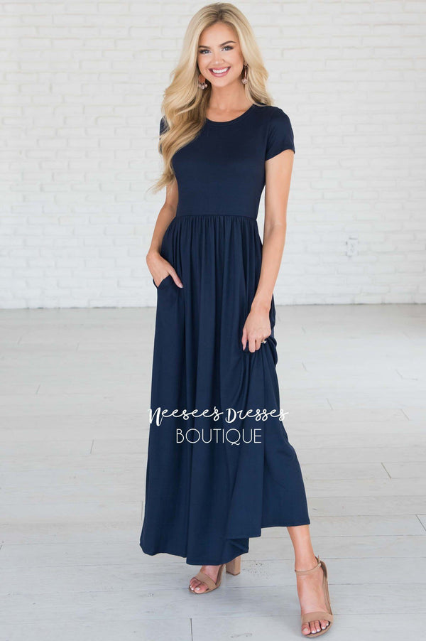 Navy Modest Dress | Best and Affordable Modest Boutique | Cute Modest ...