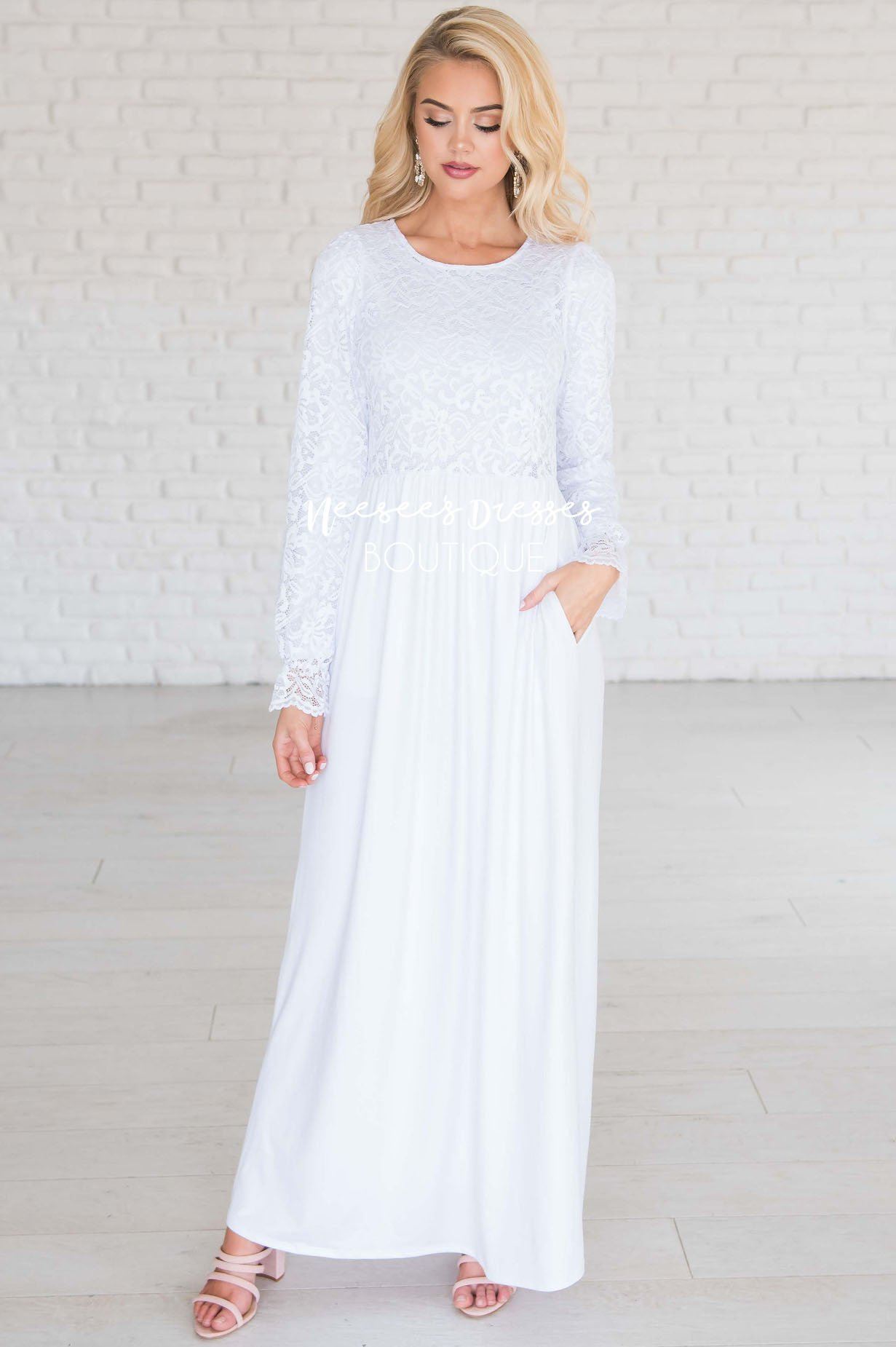 pretty white maxi dress