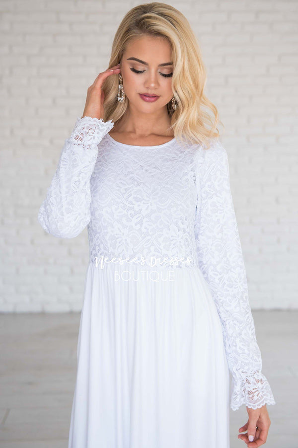 White Modest Maxi Dress | Best Online Modest Boutique for Dresses ...