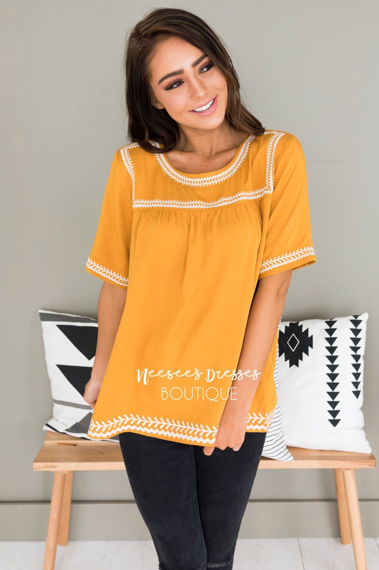 Always Charming Modest Blouse