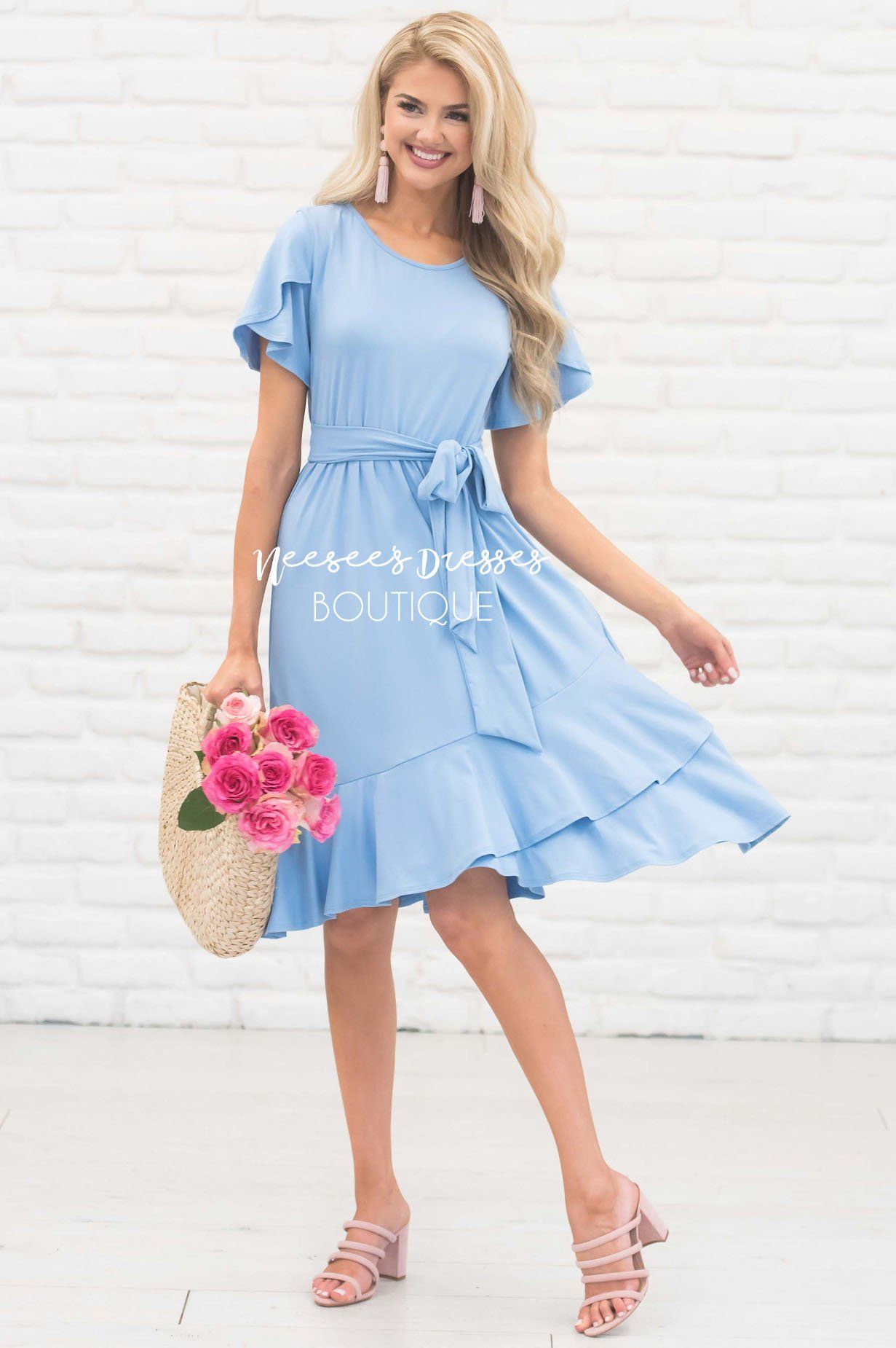 baby blue day dress